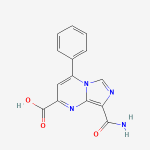 8-Carbamoyl-4-phenylimidazo[1,5-a]pyrimidine-2-carboxylic acid
