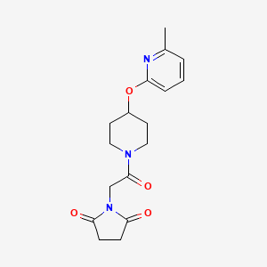 molecular formula C17H21N3O4 B2935367 1-(2-(4-((6-甲基吡啶-2-基)氧基)哌啶-1-基)-2-氧代乙基)吡咯烷-2,5-二酮 CAS No. 1797952-45-4