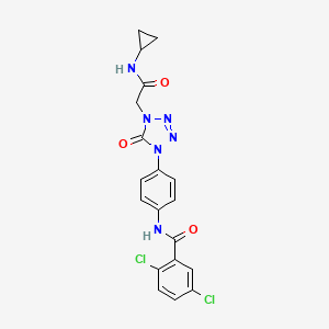 2,5-dichloro-N-(4-(4-(2-(cyclopropylamino)-2-oxoethyl)-5-oxo-4,5-dihydro-1H-tetrazol-1-yl)phenyl)benzamide
