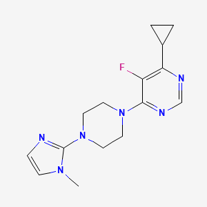 molecular formula C15H19FN6 B2935372 4-Cyclopropyl-5-fluoro-6-[4-(1-methylimidazol-2-yl)piperazin-1-yl]pyrimidine CAS No. 2415489-68-6