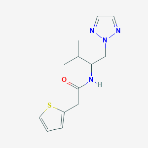 molecular formula C13H18N4OS B2935378 N-(3-methyl-1-(2H-1,2,3-triazol-2-yl)butan-2-yl)-2-(thiophen-2-yl)acetamide CAS No. 2034406-90-9