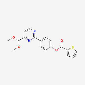 4-[4-(Dimethoxymethyl)-2-pyrimidinyl]phenyl 2-thiophenecarboxylate