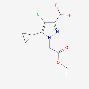 ethyl [4-chloro-5-cyclopropyl-3-(difluoromethyl)-1H-pyrazol-1-yl]acetate