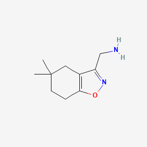 molecular formula C10H16N2O B2935393 (5,5-Dimethyl-4,5,6,7-tetrahydro-1,2-benzoxazol-3-yl)methanamine CAS No. 1540792-38-8