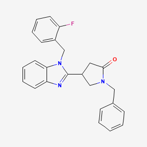 1-benzyl-4-[1-(2-fluorobenzyl)-1H-benzimidazol-2-yl]pyrrolidin-2-one