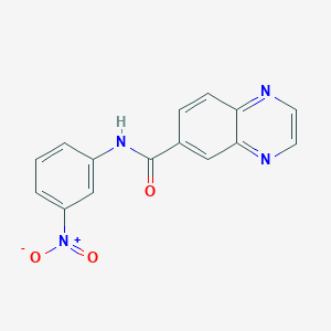 molecular formula C15H10N4O3 B2935403 N-(3-nitrophenyl)quinoxaline-6-carboxamide CAS No. 881439-30-1