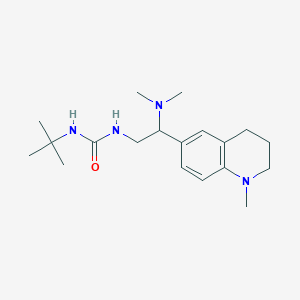 molecular formula C19H32N4O B2935407 1-(Tert-butyl)-3-(2-(dimethylamino)-2-(1-methyl-1,2,3,4-tetrahydroquinolin-6-yl)ethyl)urea CAS No. 1171753-83-5