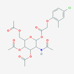 molecular formula C23H28ClNO11 B2935409 [3-Acetamido-4,5-diacetyloxy-6-(acetyloxymethyl)oxan-2-yl] 2-(4-chloro-2-methylphenoxy)acetate CAS No. 1023919-35-8