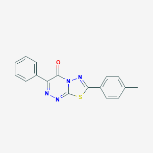 molecular formula C17H12N4OS B293541 7-(4-methylphenyl)-3-phenyl-4H-[1,3,4]thiadiazolo[2,3-c][1,2,4]triazin-4-one 