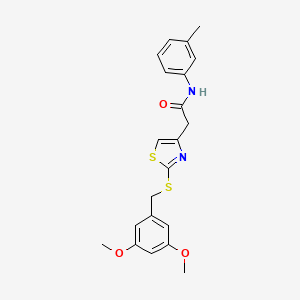 2-(2-((3,5-dimethoxybenzyl)thio)thiazol-4-yl)-N-(m-tolyl)acetamide