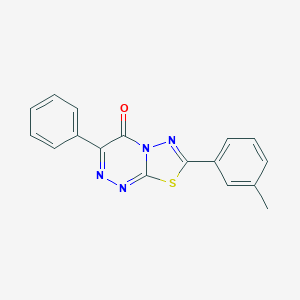 molecular formula C17H12N4OS B293542 7-(3-methylphenyl)-3-phenyl-4H-[1,3,4]thiadiazolo[2,3-c][1,2,4]triazin-4-one 