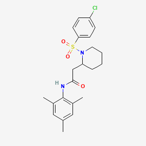 2-(1-((4-chlorophenyl)sulfonyl)piperidin-2-yl)-N-mesitylacetamide