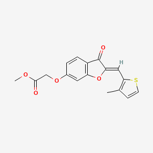 (Z)-methyl 2-((2-((3-methylthiophen-2-yl)methylene)-3-oxo-2,3-dihydrobenzofuran-6-yl)oxy)acetate