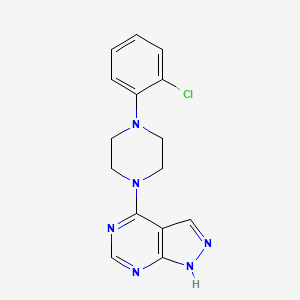 4-(4-(2-chlorophenyl)piperazin-1-yl)-1H-pyrazolo[3,4-d]pyrimidine