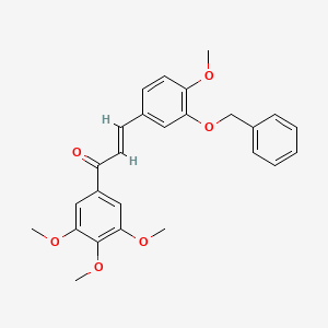 molecular formula C26H26O6 B2935451 (E)-3-(4-methoxy-3-phenylmethoxyphenyl)-1-(3,4,5-trimethoxyphenyl)prop-2-en-1-one CAS No. 162442-14-0