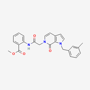 molecular formula C25H23N3O4 B2935457 methyl 2-(2-(1-(3-methylbenzyl)-7-oxo-1H-pyrrolo[2,3-c]pyridin-6(7H)-yl)acetamido)benzoate CAS No. 1286703-62-5