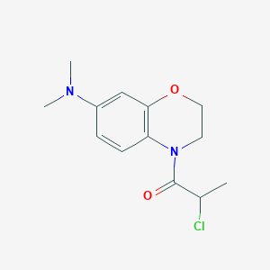 2-Chloro-1-[7-(dimethylamino)-2,3-dihydro-1,4-benzoxazin-4-yl]propan-1-one