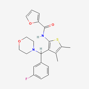 N-[3-[(3-fluorophenyl)-morpholin-4-ylmethyl]-4,5-dimethylthiophen-2-yl]furan-2-carboxamide