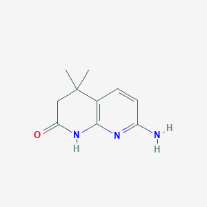 molecular formula C10H13N3O B2935466 7-Amino-4,4-dimethyl-3,4-dihydro-1,8-naphthyridin-2(1H)-one CAS No. 618446-06-3