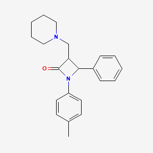 1-(4-Methylphenyl)-4-phenyl-3-(piperidinomethyl)-2-azetanone