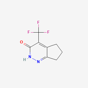 molecular formula C8H7F3N2O B2935470 4-(trifluoromethyl)-2,5,6,7-tetrahydro-3H-cyclopenta[c]pyridazin-3-one CAS No. 929975-31-5