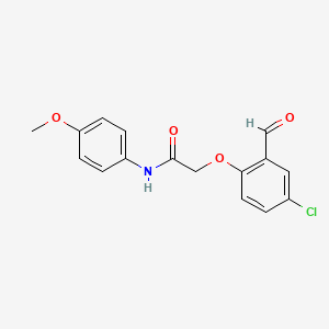 molecular formula C16H14ClNO4 B2935480 2-(4-氯-2-甲酰基苯氧基)-N-(4-甲氧基苯基)乙酰胺 CAS No. 1023383-19-8