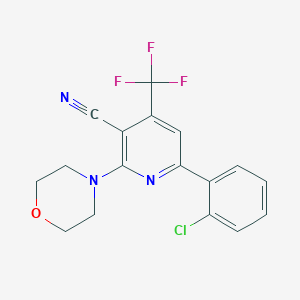 6-(2-Chlorophenyl)-2-morpholino-4-(trifluoromethyl)nicotinonitrile