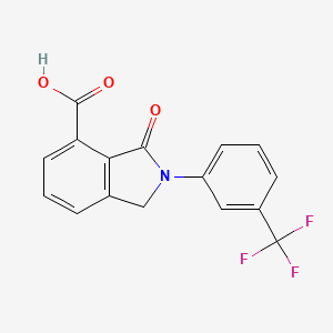 molecular formula C16H10F3NO3 B2935482 3-Oxo-2-[3-(trifluoromethyl)phenyl]isoindoline-4-carboxylic acid CAS No. 728887-93-2