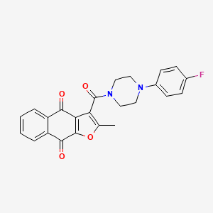 3-(4-(4-Fluorophenyl)piperazine-1-carbonyl)-2-methylnaphtho[2,3-b]furan-4,9-dione