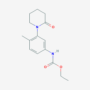 molecular formula C15H20N2O3 B2935504 Ethyl (4-methyl-3-(2-oxopiperidin-1-yl)phenyl)carbamate CAS No. 922932-18-1