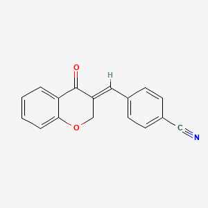 molecular formula C17H11NO2 B2935506 4-[(E)-(4-oxochromen-3-ylidene)methyl]benzonitrile CAS No. 1687754-74-0