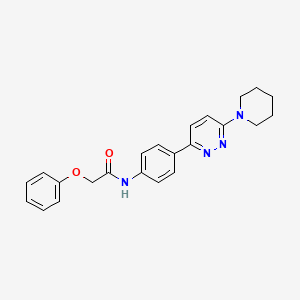 molecular formula C23H24N4O2 B2935507 2-phenoxy-N-(4-(6-(piperidin-1-yl)pyridazin-3-yl)phenyl)acetamide CAS No. 941895-70-1