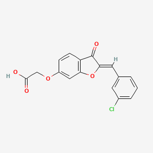 (Z)-2-((2-(3-chlorobenzylidene)-3-oxo-2,3-dihydrobenzofuran-6-yl)oxy)acetic acid