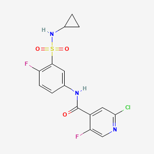 2-Chloro-N-[3-(cyclopropylsulfamoyl)-4-fluorophenyl]-5-fluoropyridine-4-carboxamide