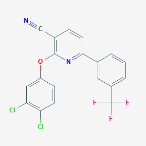 2-(3,4-Dichlorophenoxy)-6-[3-(trifluoromethyl)phenyl]pyridine-3-carbonitrile