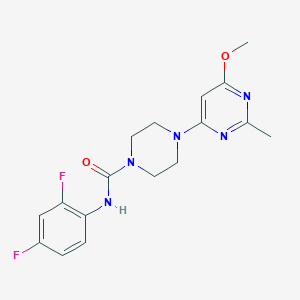 molecular formula C17H19F2N5O2 B2935515 N-(2,4-difluorophenyl)-4-(6-methoxy-2-methylpyrimidin-4-yl)piperazine-1-carboxamide CAS No. 946372-37-8