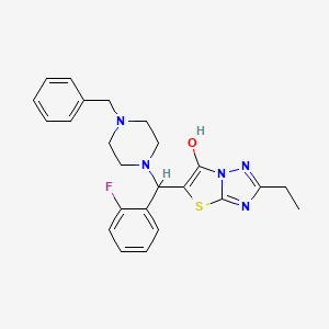 5-((4-Benzylpiperazin-1-yl)(2-fluorophenyl)methyl)-2-ethylthiazolo[3,2-b][1,2,4]triazol-6-ol