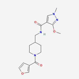 N-((1-(furan-3-carbonyl)piperidin-4-yl)methyl)-3-methoxy-1-methyl-1H-pyrazole-4-carboxamide