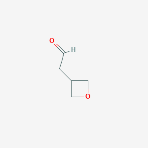 molecular formula C5H8O2 B2935522 2-(Oxetan-3-YL)acetaldehyde CAS No. 928758-00-3