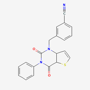 3-({2,4-dioxo-3-phenyl-1H,2H,3H,4H-thieno[3,2-d]pyrimidin-1-yl}methyl)benzonitrile