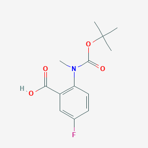 5-Fluoro-2-[methyl-[(2-methylpropan-2-yl)oxycarbonyl]amino]benzoic acid