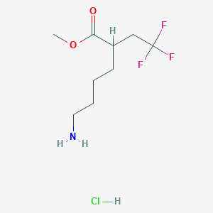 Methyl 6-amino-2-(2,2,2-trifluoroethyl)hexanoate;hydrochloride