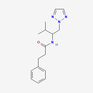 N-(3-methyl-1-(2H-1,2,3-triazol-2-yl)butan-2-yl)-3-phenylpropanamide