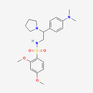 molecular formula C22H31N3O4S B2935544 N-(2-(4-(dimethylamino)phenyl)-2-(pyrrolidin-1-yl)ethyl)-2,4-dimethoxybenzenesulfonamide CAS No. 946287-74-7