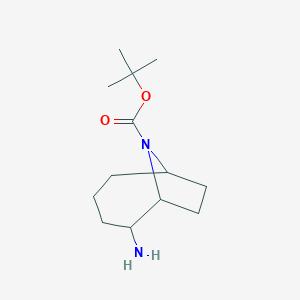 molecular formula C13H24N2O2 B2935547 tert-Butyl 2-amino-9-azabicyclo[4.2.1]nonane-9-carboxylate CAS No. 2228571-50-2