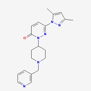 molecular formula C20H24N6O B2935548 6-(3,5-Dimethylpyrazol-1-yl)-2-[1-(pyridin-3-ylmethyl)piperidin-4-yl]pyridazin-3-one CAS No. 2379998-20-4