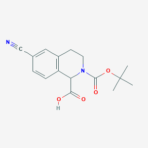2-(tert-Butoxycarbonyl)-6-cyano-1,2,3,4-tetrahydroisoquinoline-1-carboxylic acid