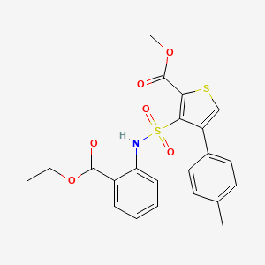 B2935559 Methyl 3-({[2-(ethoxycarbonyl)phenyl]amino}sulfonyl)-4-(4-methylphenyl)thiophene-2-carboxylate CAS No. 941936-28-3