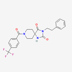 3-Phenethyl-8-(4-(trifluoromethyl)benzoyl)-1,3,8-triazaspiro[4.5]decane-2,4-dione