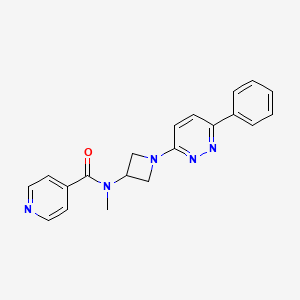 molecular formula C20H19N5O B2935574 N-Methyl-N-[1-(6-phenylpyridazin-3-yl)azetidin-3-yl]pyridine-4-carboxamide CAS No. 2380087-92-1